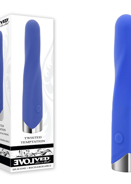 Evolved TWISTED TEMPTATION - Blue 12 cm USB Rechargeable Bullet
