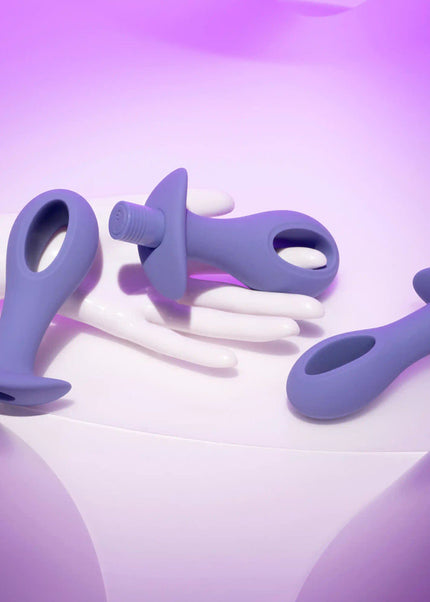 Evolved HOLE PUNCH PLUG SET - Purple Butt Plugs with Interchangeable Bullet - Set of 3 Sizes