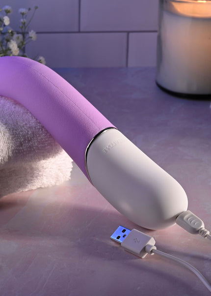 Evolved SLIP OF THE TONGUE - Purple 21.1 cm USB Rechargeable Flicking Tongue Vibrator