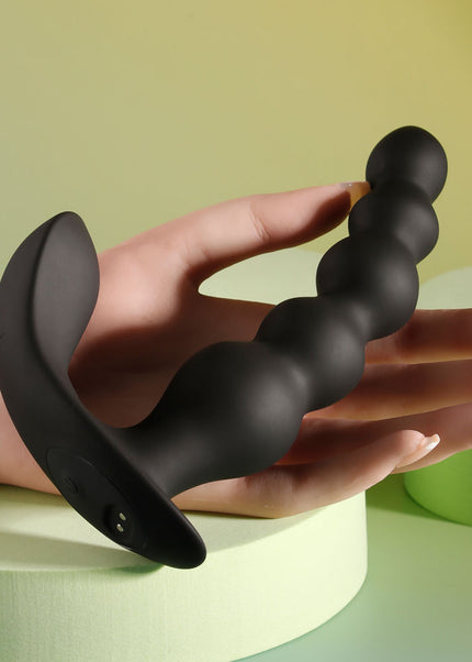 Evolved BEAD ME UP - Black 16.8 cm USB Rechargeable Vibrating Anal Beads with Wireless Remote