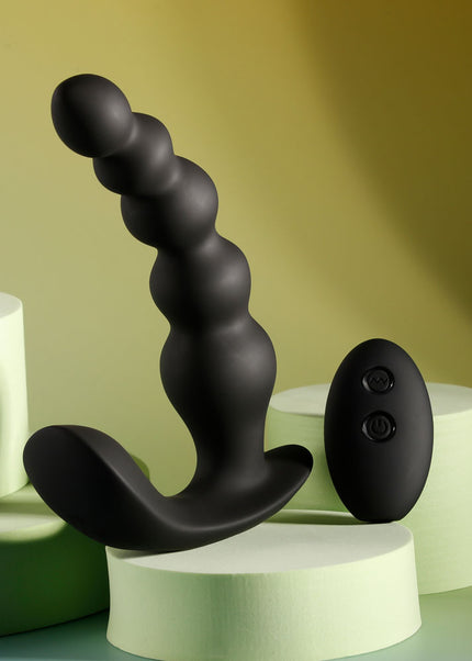 Evolved BEAD ME UP - Black 16.8 cm USB Rechargeable Vibrating Anal Beads with Wireless Remote