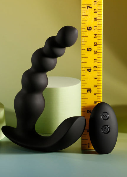 Evolved BEAD ME UP - Black 16.8 cm USB Rechargeable Vibrating Anal Beads with Wireless Remote