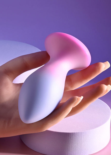 Evolved PARADISE PLUG - Pink/Purple 10.5 cm USB Rechargeable Vibrating Butt Plug with Wireless Remote