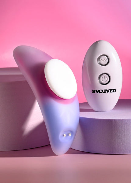 Evolved PARADISE PANTY - Pink/Purple USB Rechargeable Panty Vibrator with Remote Control