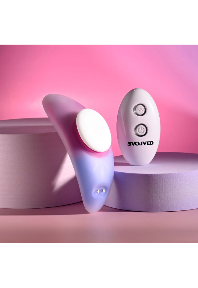 Evolved PARADISE PANTY - Pink/Purple USB Rechargeable Panty Vibrator with Remote Control