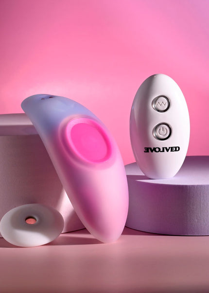 Evolved PARADISE PANTY - Pink/Purple USB Rechargeable Panty Vibrator with Remote Control