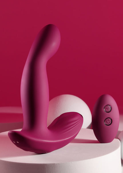 Evolved COME ON OVER - Burgundy Red 15.9 cm USB Rechargeable Vibrator with Wireless Remote