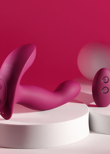 Evolved COME ON OVER - Burgundy Red 15.9 cm USB Rechargeable Vibrator with Wireless Remote