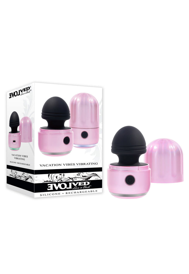 Evolved VACATION VIBES - VIBRATING - Pink/Black 8.5 cm USB Rechargeable Vibrating Stimulator