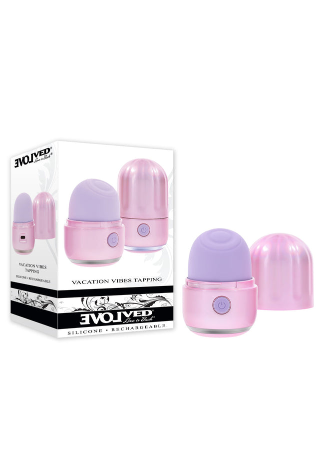 Evolved VACATION VIBES - TAPPING - Pink 8.5 cm USB Rechargeable Tapping Stimulator