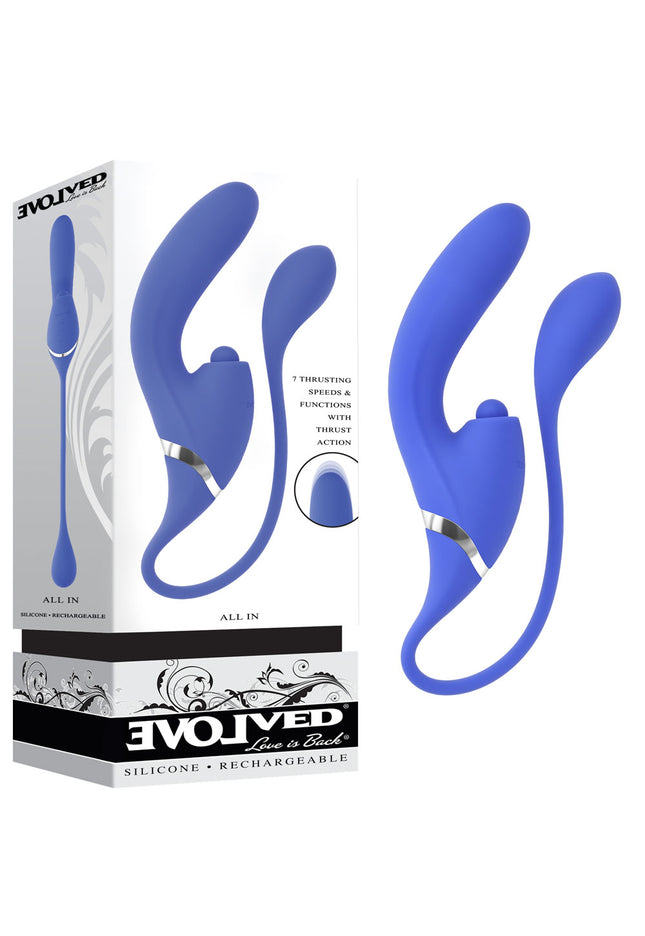 Evolved ALL IN - Purple USB Recahrgeable Triple Stimulating Vibrator