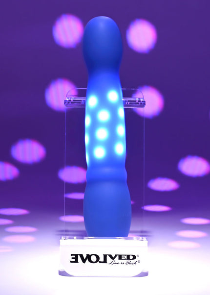 Evolved DISCO DIVA - Blue 20.9 cm USB Rechargeable Light Up Vibrator
