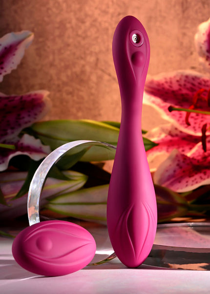 Evolved CHERRY POSE - Pink 16.1 cm USB Rechargeable Flexible & Posable Vibrator with Remote