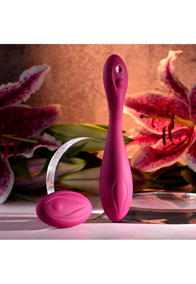 Evolved CHERRY POSE - Pink 16.1 cm USB Rechargeable Flexible & Posable Vibrator with Remote