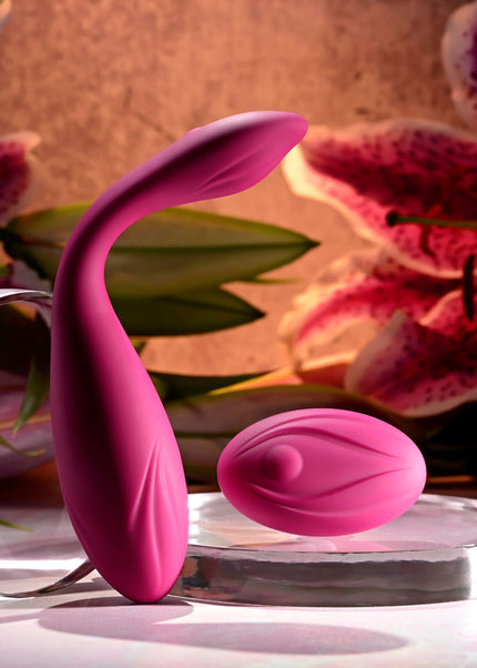 Evolved CHERRY POSE - Pink 16.1 cm USB Rechargeable Flexible & Posable Vibrator with Remote