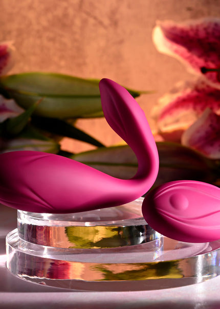 Evolved CHERRY POSE - Pink 16.1 cm USB Rechargeable Flexible & Posable Vibrator with Remote