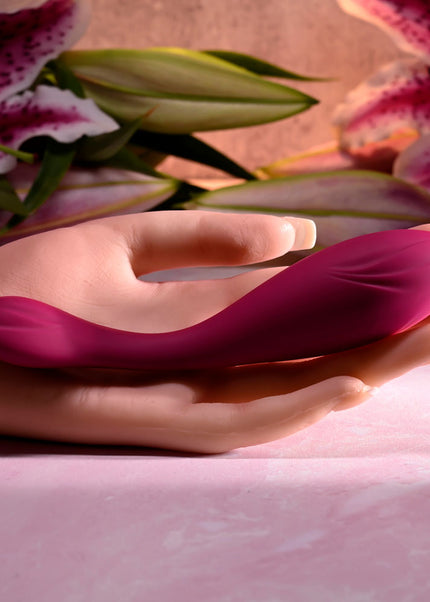 Evolved CHERRY POSE - Pink 16.1 cm USB Rechargeable Flexible & Posable Vibrator with Remote