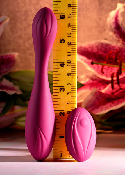 Evolved CHERRY POSE - Pink 16.1 cm USB Rechargeable Flexible & Posable Vibrator with Remote