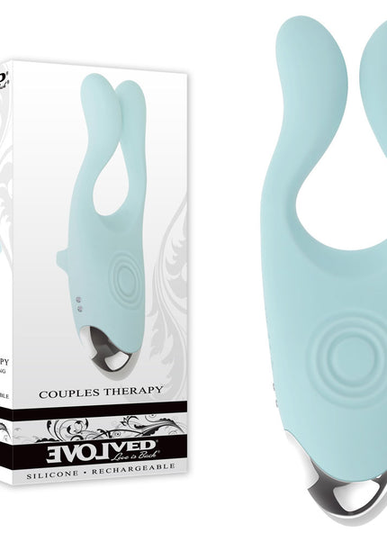 Evolved COUPLES THERAPY - Teal USB Rechargeable Couples Stimulator