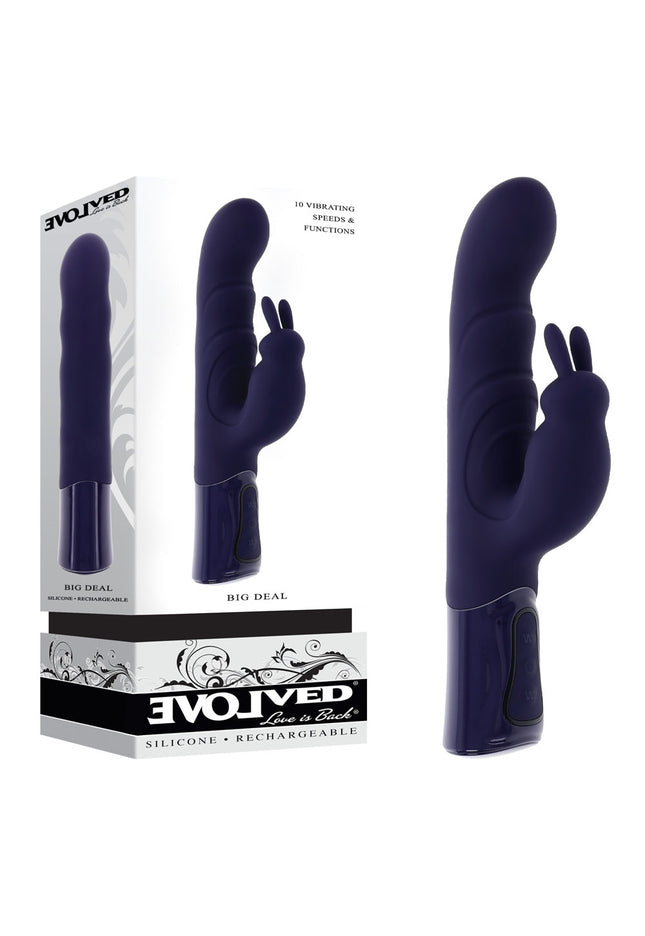Evolved BIG DEAL - Purple 25.7 cm USB Rechargeable Rabbit Vibrator