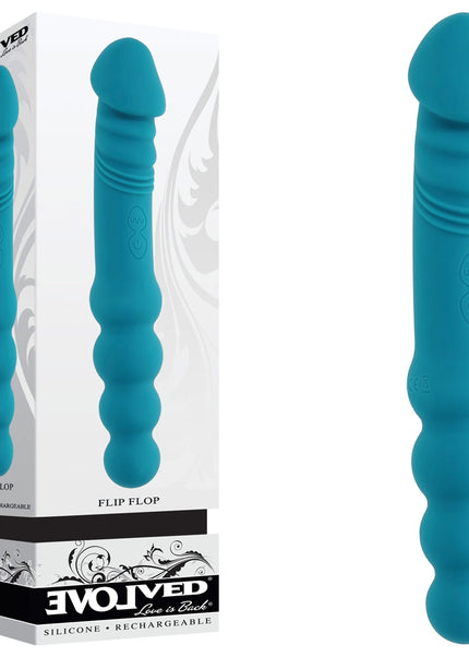 Evolved FLIP FLOP - Blue 23.1 cm USB Rechargeable Dual Ended Vibrator