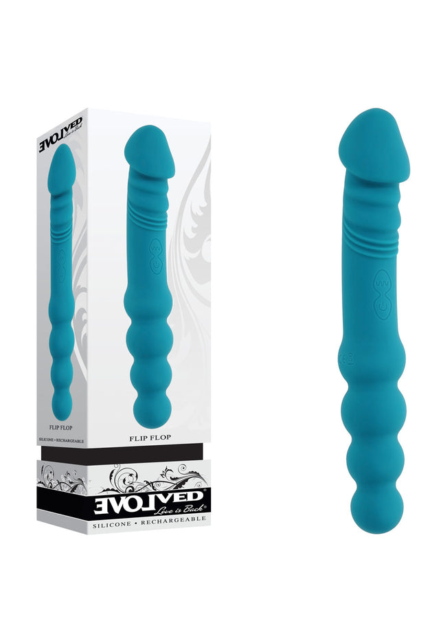 Evolved FLIP FLOP - Blue 23.1 cm USB Rechargeable Dual Ended Vibrator