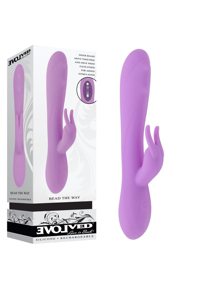 Evolved BEAD THE WAY - Pink 23.2 cm USB Rechargeable Rabbit Vibrator