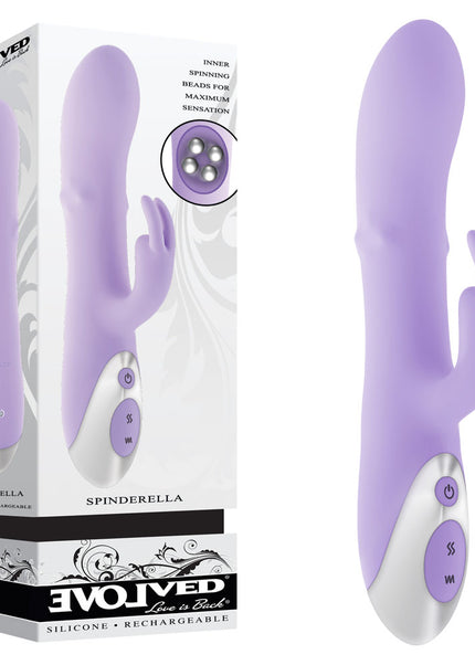Evolved SPINDERELLA - Purple USB Rechargeable Rabbit Vibrator