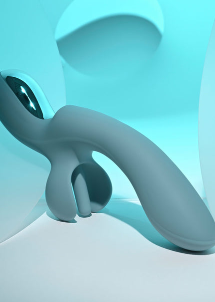 Evolved TAKE YOUR FLICK - Grey 24.1 cm USB Rechargeable Vibrator with Flicking Clitoral Stimulator