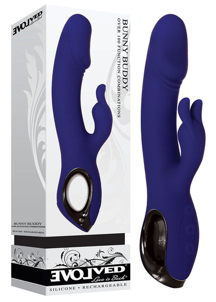 Evolved Bunny Buddy - Blue 22.2 cm USB Rechargeable Rabbit Vibrator