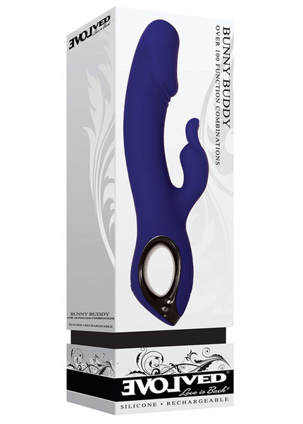 Evolved Bunny Buddy - Blue 22.2 cm USB Rechargeable Rabbit Vibrator