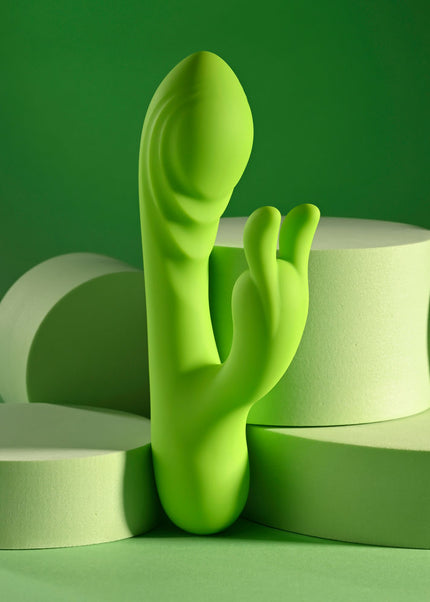 Evolved BRAT BUNNY - Green 16.2 cm USB Rechargeable Rabbit Vibrator