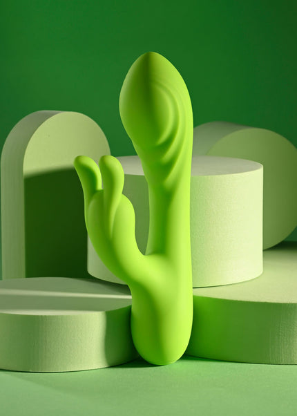 Evolved BRAT BUNNY - Green 16.2 cm USB Rechargeable Rabbit Vibrator