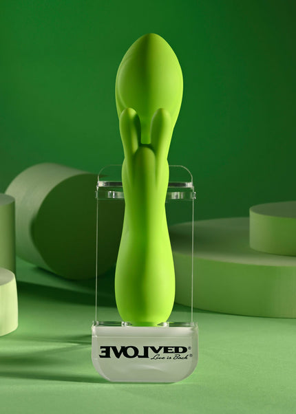 Evolved BRAT BUNNY - Green 16.2 cm USB Rechargeable Rabbit Vibrator