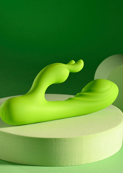 Evolved BRAT BUNNY - Green 16.2 cm USB Rechargeable Rabbit Vibrator