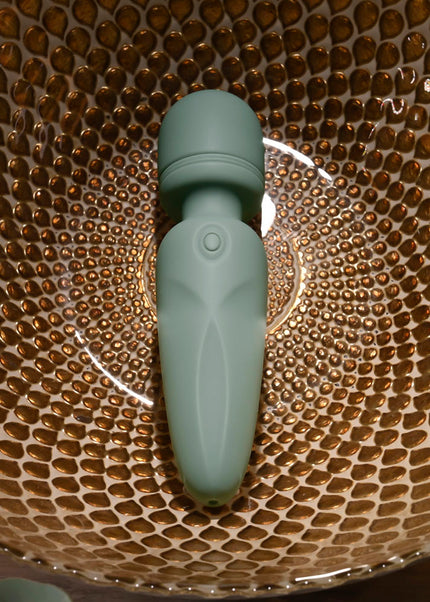 Evolved RUMBLE WAND - Olive Green 13.4 USB Rechargeable Mini Massage Wand