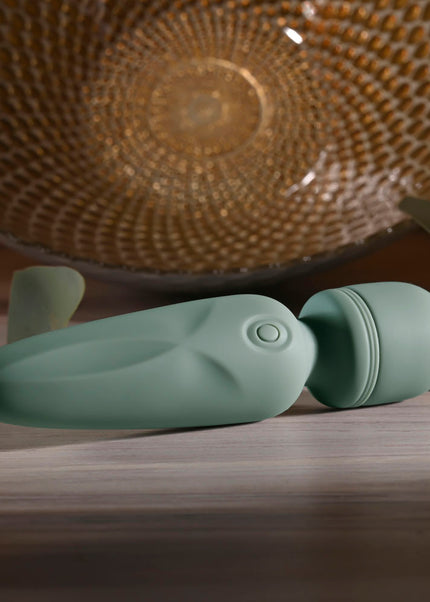 Evolved RUMBLE WAND - Olive Green 13.4 USB Rechargeable Mini Massage Wand