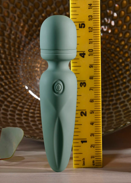 Evolved RUMBLE WAND - Olive Green 13.4 USB Rechargeable Mini Massage Wand