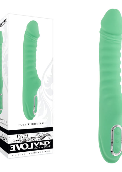 Evolved FULL THROTTLE - Mint Green 24.1 cm USB Rechargeable Vibrator
