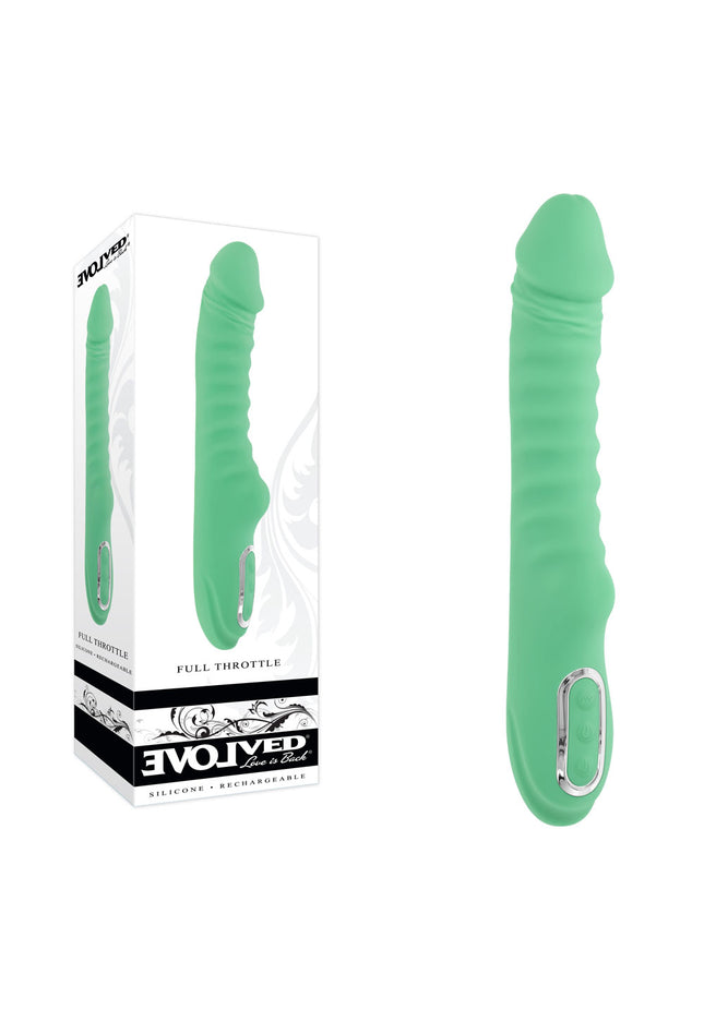 Evolved FULL THROTTLE - Mint Green 24.1 cm USB Rechargeable Vibrator