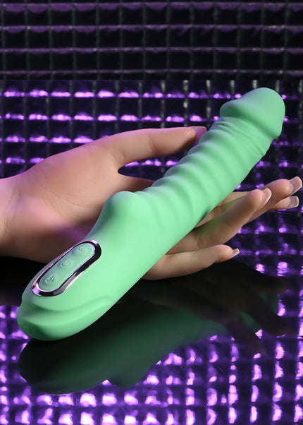 Evolved FULL THROTTLE - Mint Green 24.1 cm USB Rechargeable Vibrator
