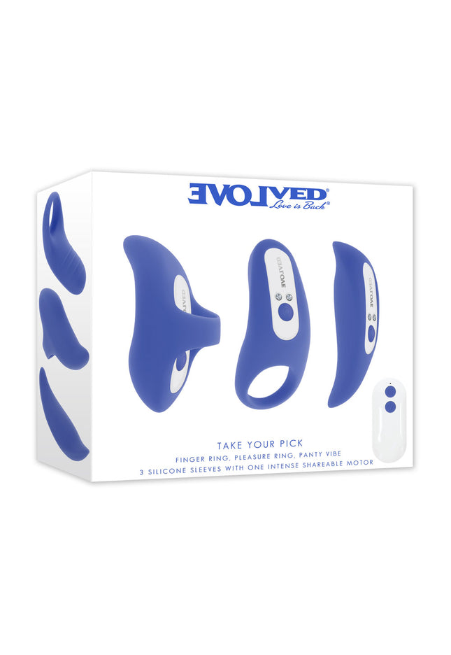 Evolved TAKE YOUR PICK - Rechargeable Bullet with 3 Interchargeable Sleeves