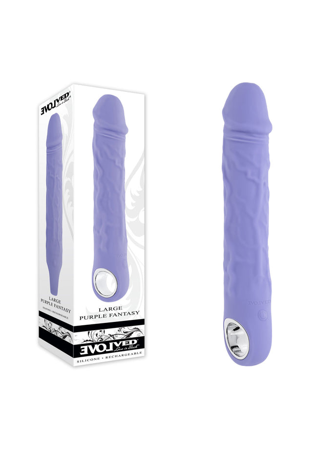Evolved LARGE PURPLE FANTASY - Purple 21.8 cm USB Rechargeable Vibrator