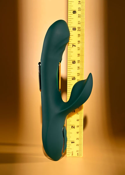 Evolved HEART OF GOLD - Green USB Rechargeable Rabbit Vibrator