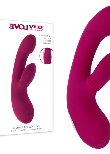 Evolved GENTLE PERSUASION - Pink 20 cm USB Rechargeable Rabbit Vibrator