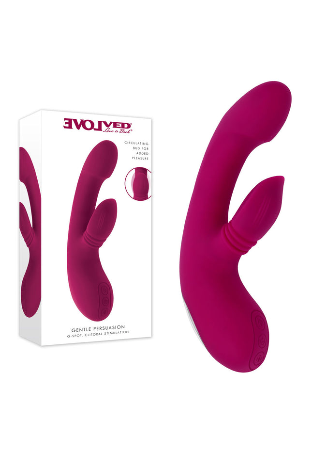 Evolved GENTLE PERSUASION - Pink 20 cm USB Rechargeable Rabbit Vibrator