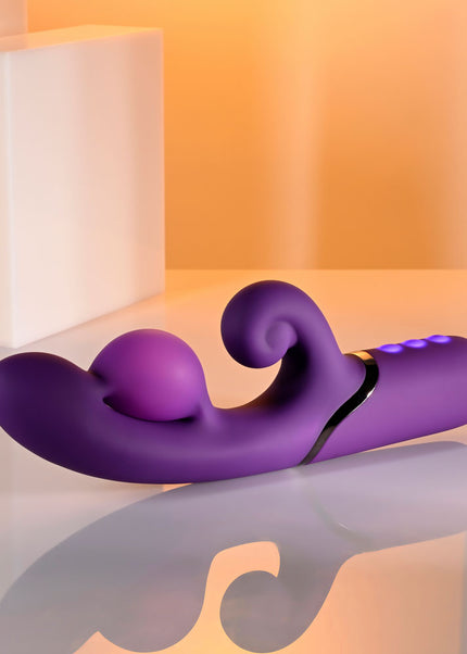 Evolved PLEASURE PUFF - Purple 24.1 cm USB Rechargeable Inflatable Rabbit Vibrator