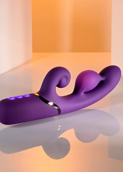 Evolved PLEASURE PUFF - Purple 24.1 cm USB Rechargeable Inflatable Rabbit Vibrator
