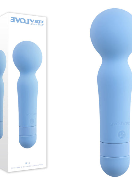 Evolved IRIS - Blue 18.3 cm USB Rechargeable Massage Wand