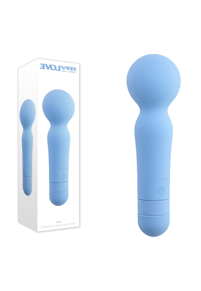 Evolved IRIS - Blue 18.3 cm USB Rechargeable Massage Wand